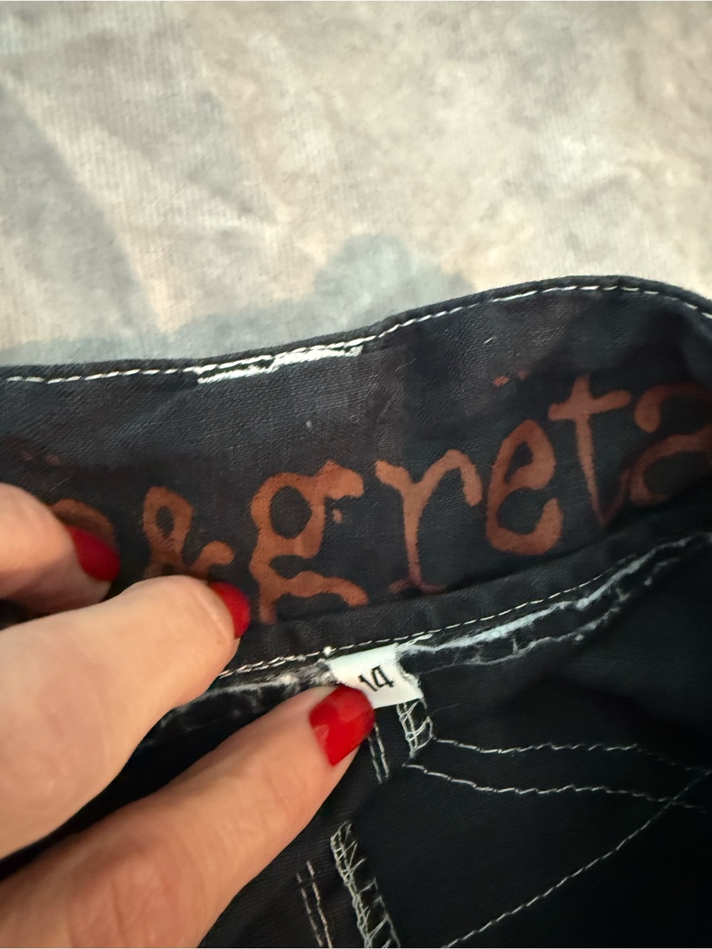 Johnny Was Pete & Greta Cargo Pants with Contrast Stitching 100% linen - Picture 2 of 9
